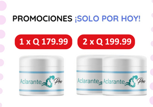 ¡Llévate 2 Cremas Aclarantes a Q199.99!